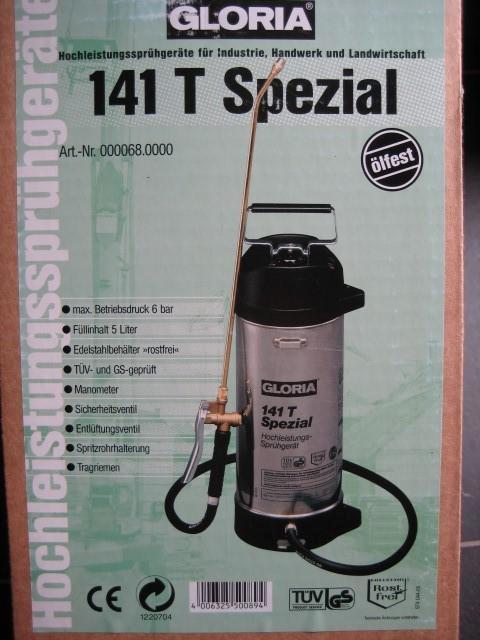 Gloria profi RVS druksproeier type 141 T met manometer 6 bar, Tuin en Terras, Tuinsproeiers, Nieuw, Handsproeier, Ophalen of Verzenden