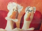 STATLER & WALDORF satirische aquarel MUPPETS - ltd: 34/250, Ophalen of Verzenden