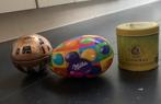 3 boites fer Un œuf Milka et une boule Galler et Léonidas, Comme neuf