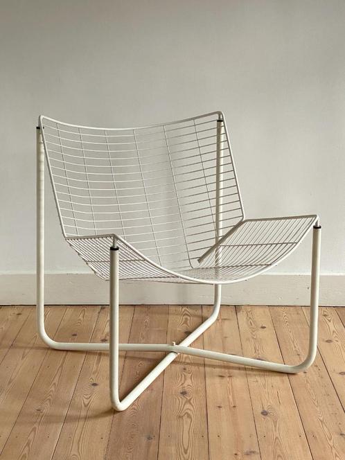 Vintage IKEA JÄRPEN fauteuil wit, Huis en Inrichting, Fauteuils, Gebruikt, Metaal, 50 tot 75 cm, Minder dan 75 cm, Ophalen