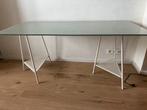 Bureau tafel blad glas, Huis en Inrichting, Ophalen, Gebruikt, Bureau