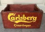 Zeer mooie houten Carlsberg bierbak in prima staat, Ophalen of Verzenden, Gebruikt, Overige merken