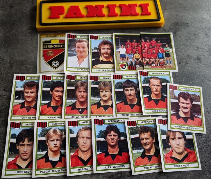 PANINI FOOTBALL 84 FC BERINGEN 18 STICKERS 1984, Hobby en Vrije tijd, Stickers en Plaatjes, Nieuw, Verzenden