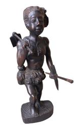schitterend gesculpteerde afrikaanse landbewerker, Antiquités & Art, Art | Sculptures & Bois, Enlèvement ou Envoi