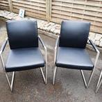 Stoelen (6) in kunstleder en inox . Als nieuw ! 90 euro !, Ophalen, Zo goed als nieuw
