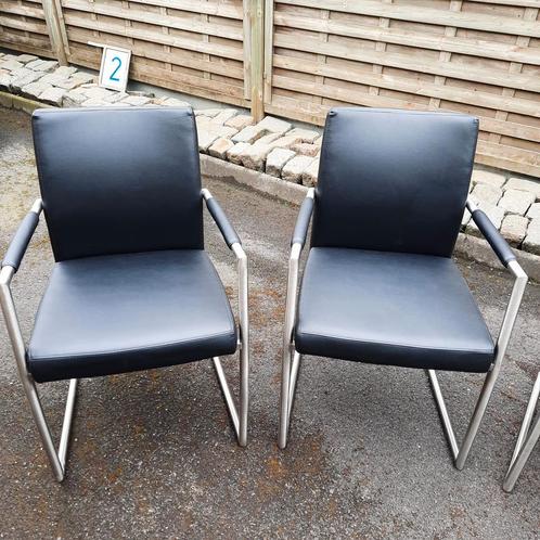 Stoelen (6) in kunstleder en inox . Als nieuw ! 90 euro !, Huis en Inrichting, Stoelen, Zo goed als nieuw, Ophalen