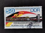 DDR 1986 - spoorwegen, treinen, vlag DDR en USSR, Postzegels en Munten, Ophalen of Verzenden, DDR, Gestempeld