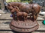 Beeld paard met veulen smeedijzer, Ophalen