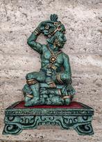 Vintage Azteeks/Maya beeld op console, Antiek en Kunst, Kunst | Beelden en Houtsnijwerken, Ophalen of Verzenden