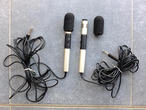 2 micros Eagle CO-96 Electret Condenser Microphone, 5,80 m, Muziek en Instrumenten, Microfoons, Zo goed als nieuw, Ophalen of Verzenden