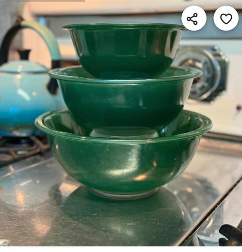 Vintage kommen 322 PYREX 1L, 323 PYREX 1,5L, 325 PYREX 2,5L, Huis en Inrichting, Keuken | Tupperware, Nieuw, Ophalen