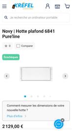 NOVY Pureline witte plafondkap 120 cm NIEUW, Elektronische apparatuur, Afzuigkappen, Ophalen, Recirculatie, Inbouw, Eilandschouwkap