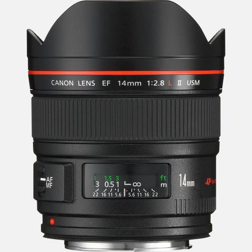 Canon 14mm f/2.8L II EF USM, Audio, Tv en Foto, Foto | Lenzen en Objectieven, Zo goed als nieuw, Groothoeklens