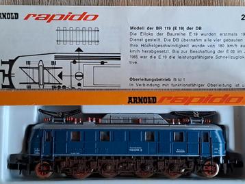 Arnold rapido schaal N Duitse br119 verlichting en ovp  beschikbaar voor biedingen