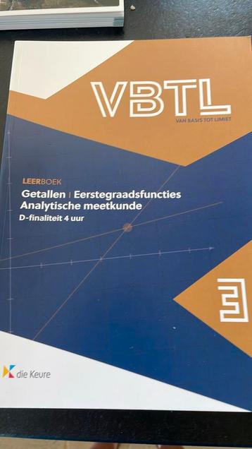 VBTL 3 – leerboek getallen & analytische meetkunde (D – 4 uu, Enlèvement ou Envoi, Neuf, Néerlandais