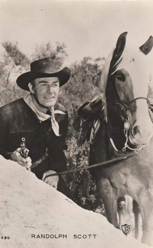 Carte postale cinéma, Randolph Scott, Collections, Cinéma & Télévision, Utilisé, Film, Envoi