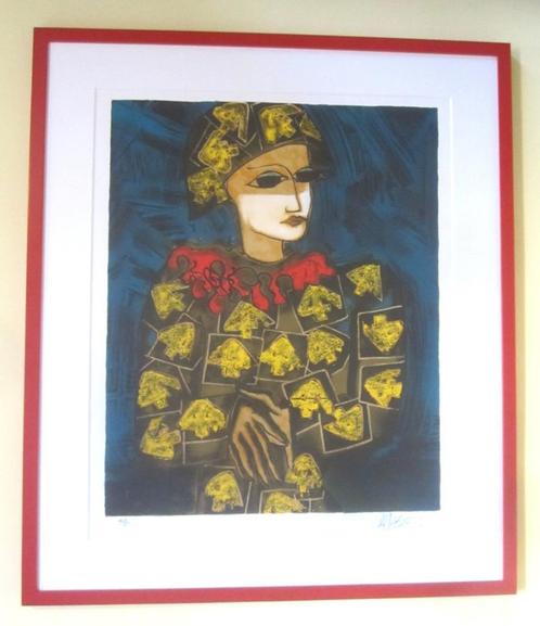 "Clown" - José Chapellier (1945), Antiek en Kunst, Kunst | Litho's en Zeefdrukken, Ophalen