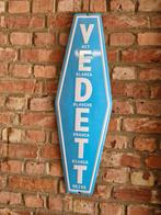 vedett wit reclamebord in blik, Verzamelen, Merken en Reclamevoorwerpen, Ophalen of Verzenden, Zo goed als nieuw