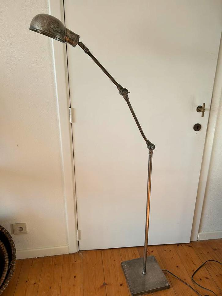 Vloerlamp Flamant Twist antiek silver, Huis en Inrichting, Lampen | Vloerlampen, Nieuw, 100 tot 150 cm, Metaal, Ophalen