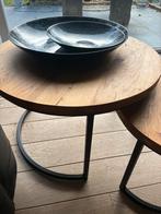 Lot van 6 salontafels oa uit massieve eik, Huis en Inrichting, Tafels | Salontafels, Ophalen, Zo goed als nieuw