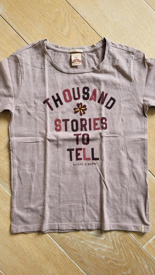 T-shirt "Thousand stories" - Scotch & Soda - maat 128 (8 jaa, Kinderen en Baby's, Kinderkleding | Maat 128, Gebruikt, Meisje, Shirt of Longsleeve