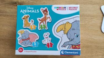 Box met 4 puzzels (3-6-9-12 stuks) Disney Animals - 2 jaar beschikbaar voor biedingen