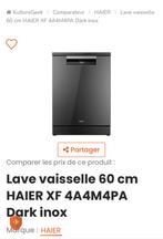 Haier XF 4A4M4PA Vaatwasser — 60 cm — Donker roestvrij staal, Ophalen