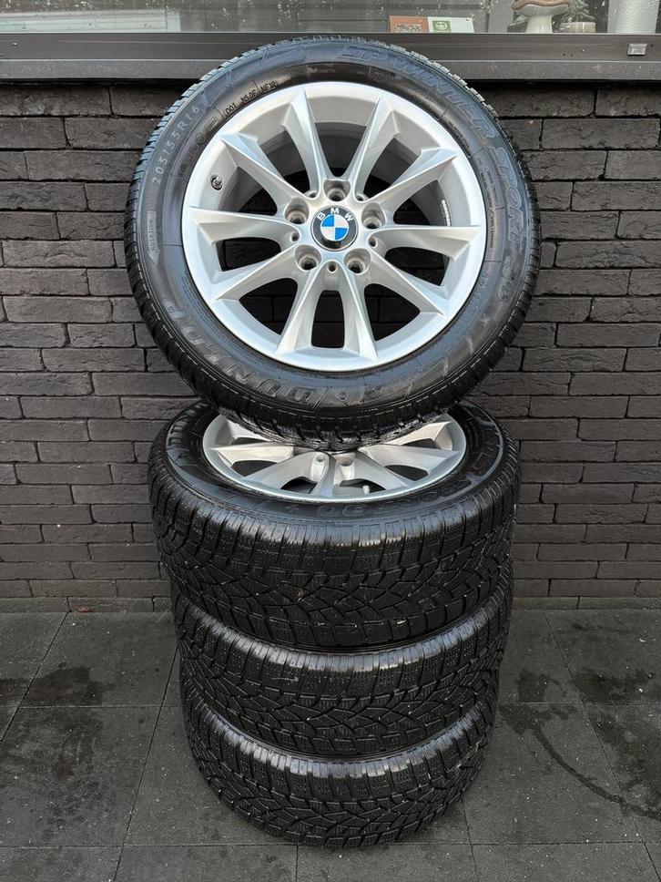 BMW Winterbanden 205/55 R16 op aluminium velgen – Dunlop, Auto-onderdelen, Banden en Velgen, Band(en), Winterbanden, Ophalen
