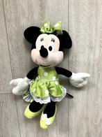 groene Minnie knuffel +- 30 cm, Peluche, Mickey Mouse, Utilisé, Enlèvement ou Envoi