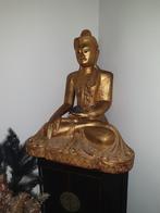 vergulde boeddha begin vorige eeuw  90 cm, Ophalen of Verzenden