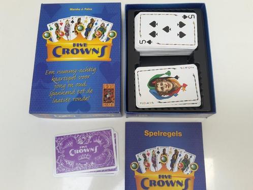 Nieuw spel Five Crowns, 1-7 spelers, 8+, + 1 gratis promo, Hobby en Vrije tijd, Gezelschapsspellen | Kaartspellen, Nieuw, Ophalen of Verzenden