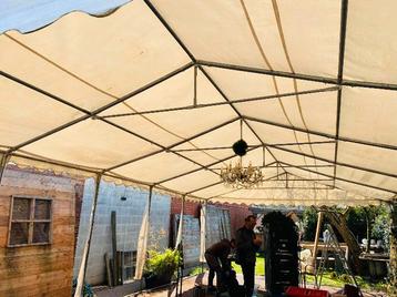 Partytent van 10 x 6 meter beschikbaar voor biedingen