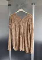 V-Hals - Sweater - Longsleeve - Beige - Bruin - Small - €10, Vêtements | Femmes, Pulls & Gilets, Jang, Enlèvement, Porté, Taille 36 (S)