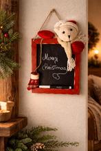 Landelijke kerst muurdecoratie met krijtbord
, zie foto's, Huis en Inrichting, Ophalen