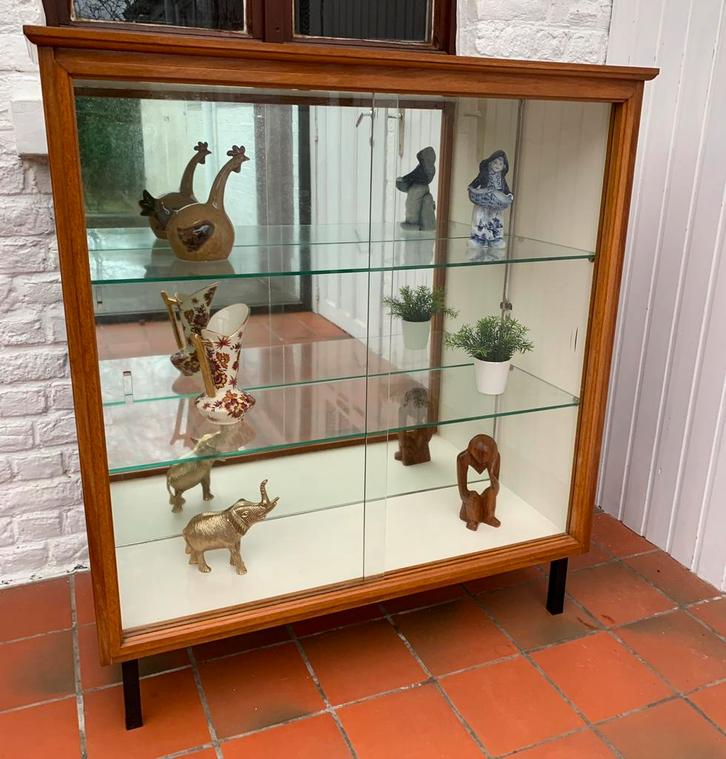 Vintage raam, Huis en Inrichting, Kasten | Vitrinekasten, Gebruikt, Glas, Ophalen