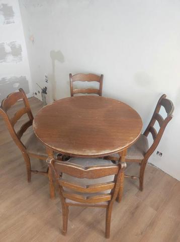 Table à manger+ 4 chaises, Maison & Meubles, Enlèvement, Utilisé