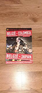 Matchprograma uit 2013 België vs Colombia en Japan, Ophalen of Verzenden