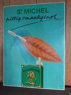 Vintage karton reclamebord st michel sigaretten zegel 1975, Verzamelen, Merken en Reclamevoorwerpen, Ophalen of Verzenden, Reclamebord