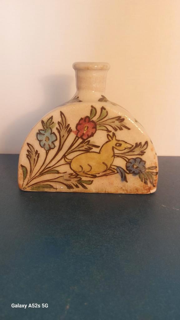 Prachtige antieke vaas van Qajar of Iznik., Antiek en Kunst, Kunst | Niet-Westerse kunst, Ophalen of Verzenden