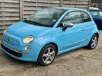 Fiat 500 lounge benzine panoramisch dak en garantie, Boîte manuelle, Verrouillage central, 3 portes, Bleu