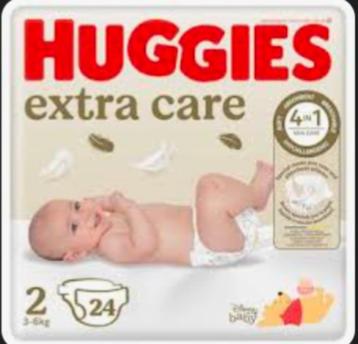 Huggies extra Care maat 2 , 3-6kg, 24 stuks  luiers  beschikbaar voor biedingen