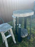 Tafel cornet met twee krukken, Ophalen, 4 zitplaatsen, Gebruikt, Tuinset