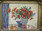 vintage stilleven schilderij 50er  Horn, Ophalen