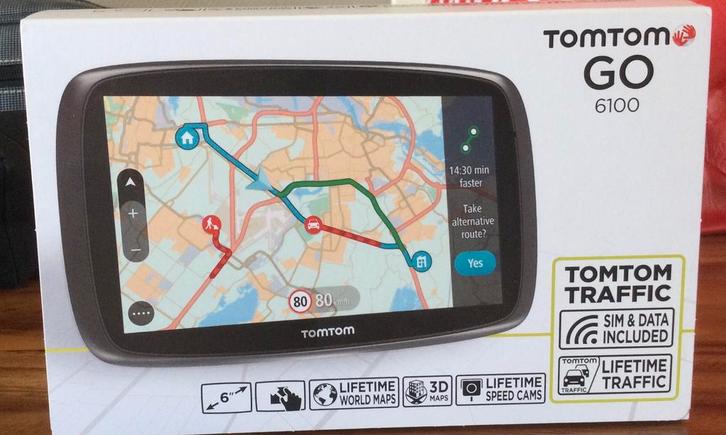 Tomtom go live 6100 wereld live speed camera, Auto diversen, Autonavigatie, Zo goed als nieuw, Ophalen of Verzenden