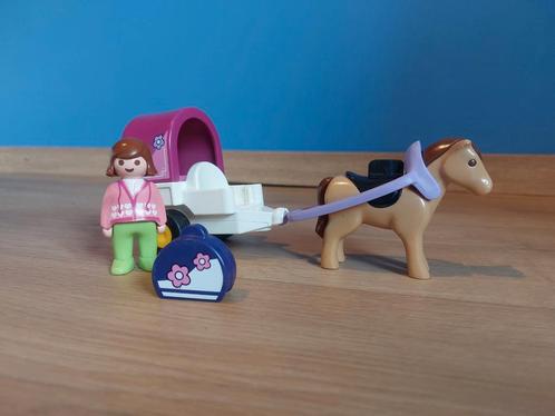 Playmobil 123 Cheval Carriole avec cheval [9390], Enfants & Bébés, Jouets | Playmobil, Comme neuf, Enlèvement