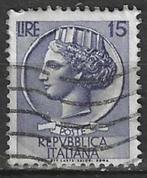 Italie 1955/1960 - Yvert 714 - Munt van Syracus (ST), Timbres & Monnaies, Timbres | Europe | Italie, Affranchi, Envoi