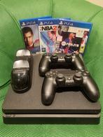 Playstation 4 SLIM + 3 spelletjes + oplader, Consoles de jeu & Jeux vidéo, Enlèvement, Slim