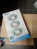 3 nieuwe ronde inbouwspots Philips IP23, incl. 10 lampen, Nieuw, Plafondspot of Wandspot, Led, Ophalen