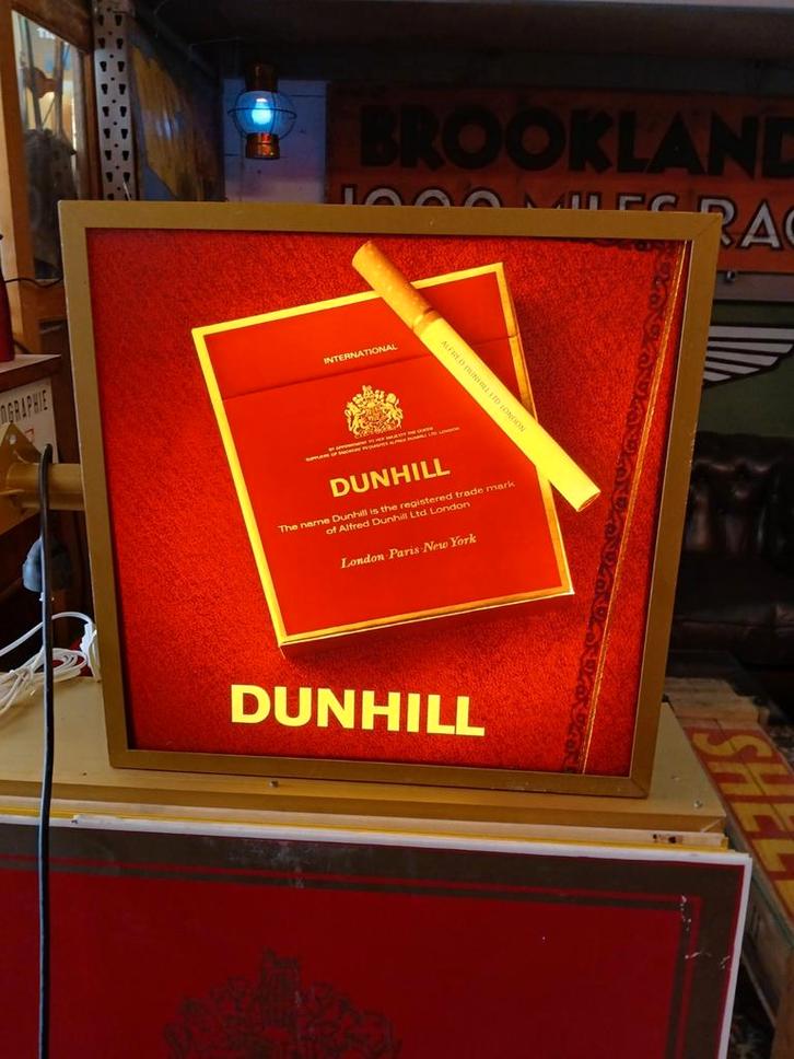 Luxe Dunhill lichtreclame i.z.g.st, Verzamelen, Merken en Reclamevoorwerpen, Gebruikt, Ophalen of Verzenden