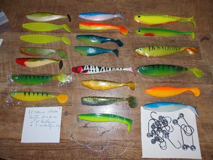 Set grote shads, Watersport en Boten, Hengelsport | Roofvissen, Nieuw, Complete set, Ophalen of Verzenden